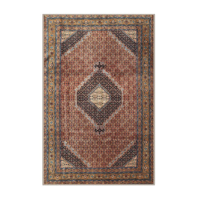 Tapis brun à motif oriental