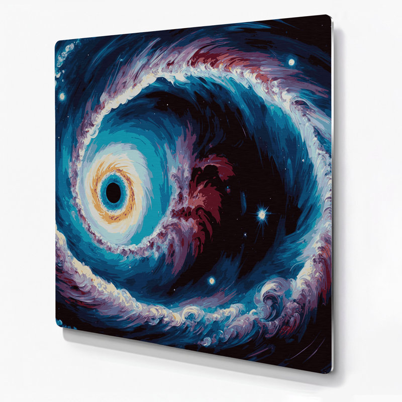 Art mural en métal mauve Space Helix, H 16 po x l 16 po