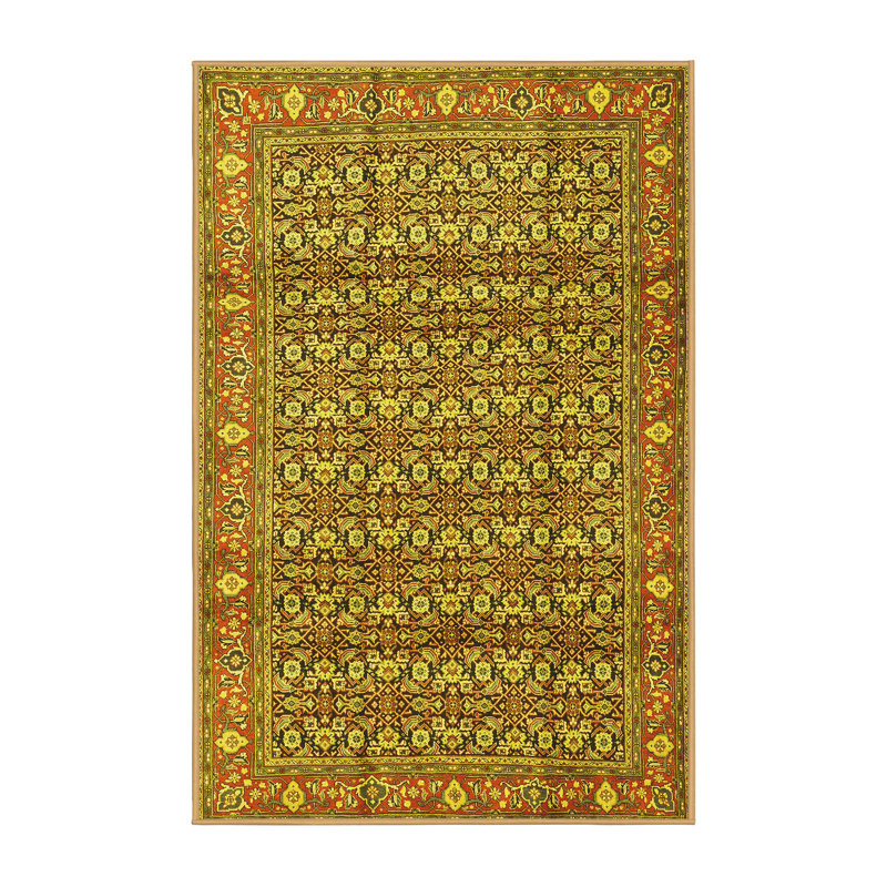 Washable Floral Indoor Rug, Rectangle 5' x 8'