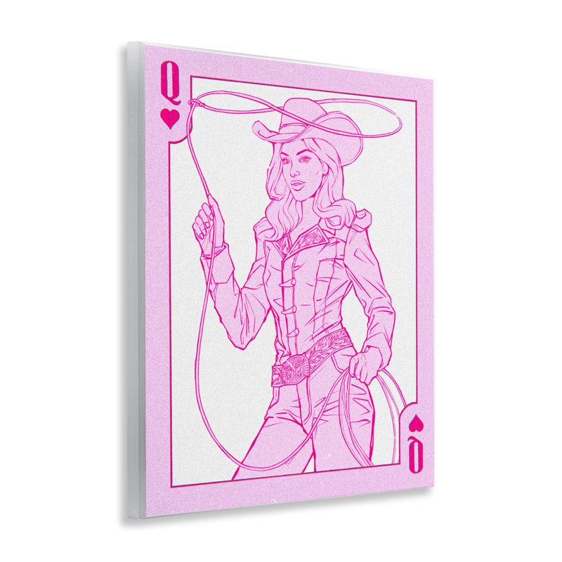 Plaque murale Cowgirl Queen of Hearts, design par Ziwei Li