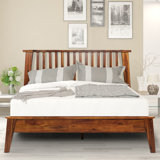 Kaylin Solid Wood Bed Frame with Headboard