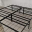 Base de lit très grande plateforme en acier noir - hauteur de 14 pouces, cadre renforcé, aucun sommier requis, sommier robuste, installation rapide-466894016
