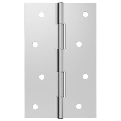 vidaXL Hinge Silver Steel Silent Bearing Door Frame Smooth Operation