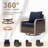 2 - Person Outdoor Seating Group with Cushions, Wicker Outdoor Swivel Rocker Patio Chairs Set-115188560