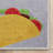Kehr Multi Tacos Novelty Multi Pink Printed Distressed Machine Washable Area Rug-78586321