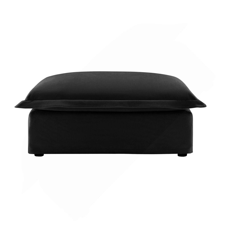 Repose-pieds luxueux et confortable en chenille, Black