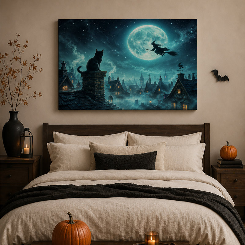Art mural sur toile Halloween, H 24 po x l 36 po