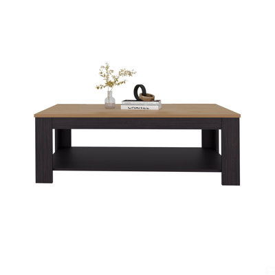Rectangular Coffee Table With Lower Shelf