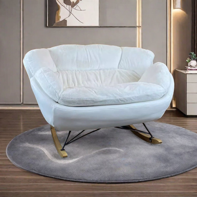 Chaise berçante de luxe italienne, Blanc cassé