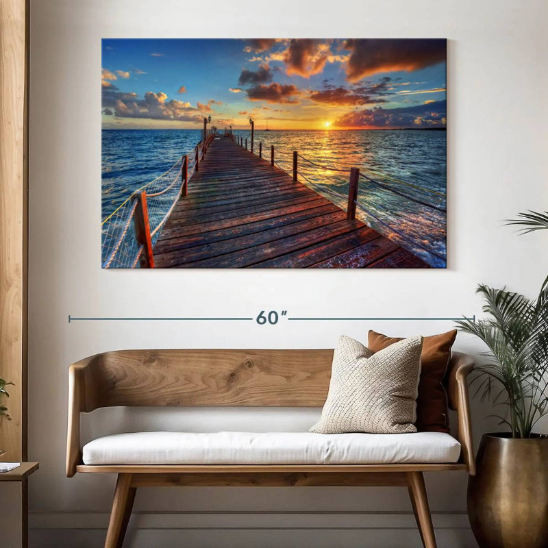Aletra Dock At Sundown, 34" H x 51" W