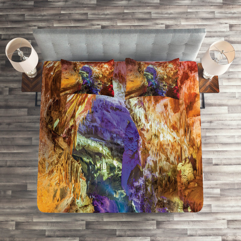 Rustic Polyester Abstract Coverlet
