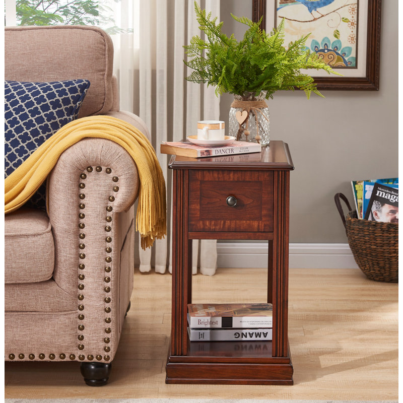 Rutledge Solid Wood Top End Table with Storage