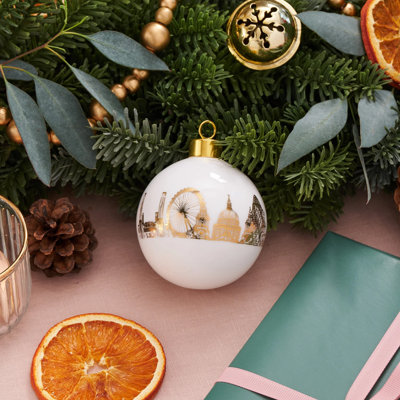 6cm Bone China Bauble
