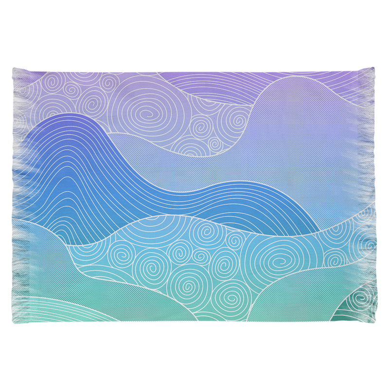 Tapis mauve/bleu vagues à la main dégradé Mcguigan, Non
