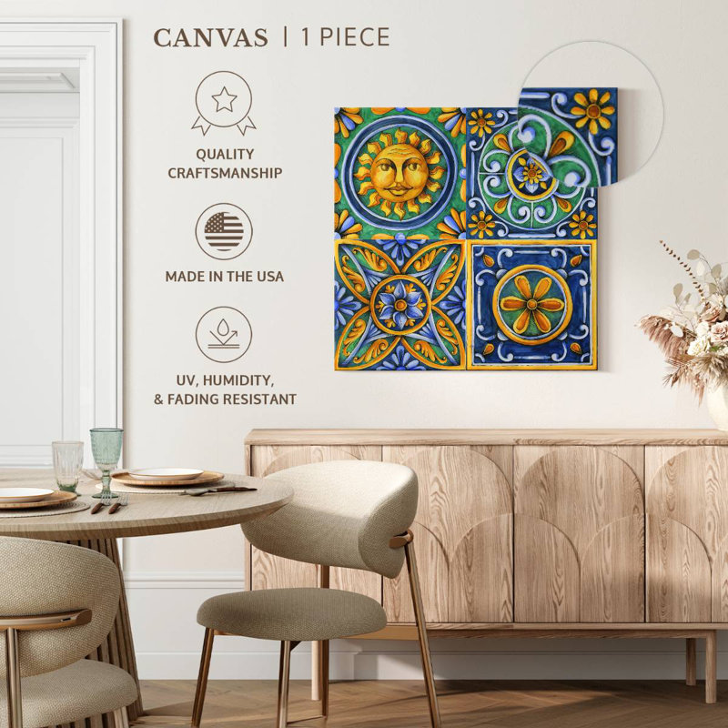 Carreaux à motif de fleurs Kerner, H 30 po x l 30 po