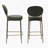 29'' H Seat Height Upholstered Bar Stools Set Of 2 Faux Leather Counter Dining Stool With Golden Legs Modern Round Kitchen Chairs (Green)-690943885