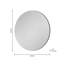 Miroir 24 po x 24 po suspendu en métal noir