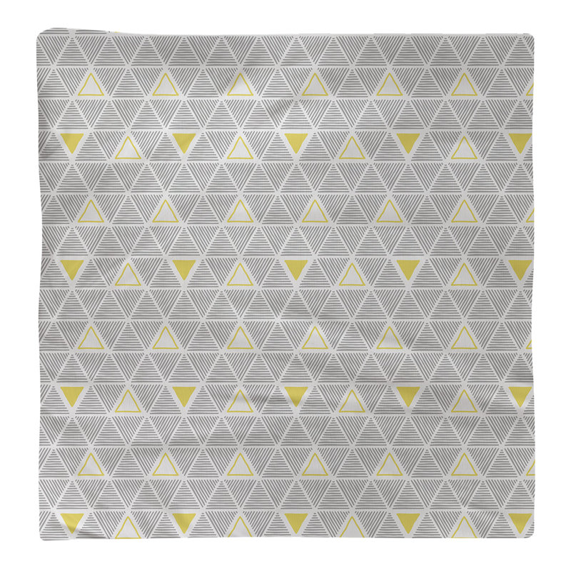 Jordao Cotton Abstract Square Napkin, Yellow Accent, 0.1" H x 10" W x 10" D