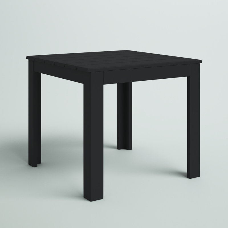 Table d'appoint en bois massif Stella, Noir