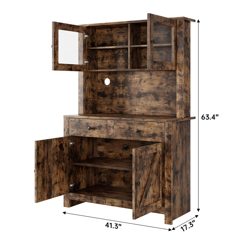 Buffet 41,3 po Asheton, Brun