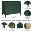 Armoire de meuble-lavabo moderne 36 po sans lavabo, structure en bois massif vert avec 2 tiroirs, tiroir coulissant et porte d'armoire, rangement autoportant pour les essentiels de salle de bain-192603106