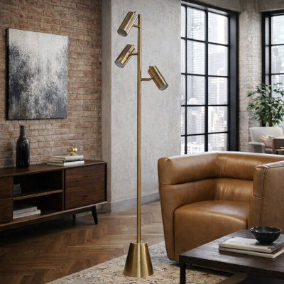 Brassed Gold Floor Lamp