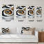 Art abstrait liquide liquide en noir et blanc - formes abstraites très grandes horloges murales-99635706
