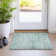 Machine Washable Indoor/Outdoor Xhevrie Teal Rug