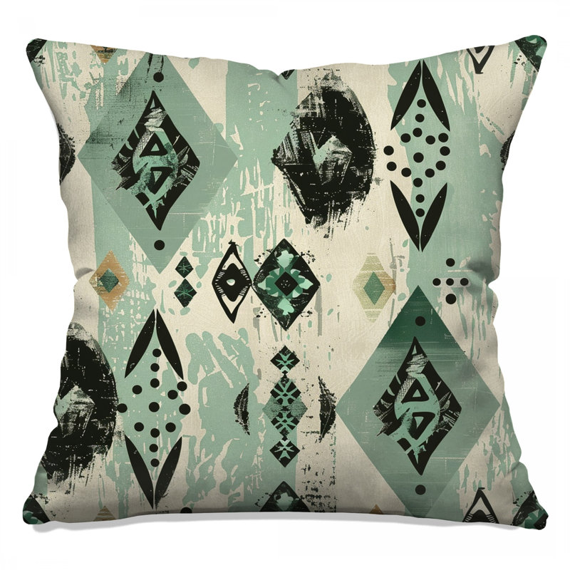 Coussins décoratifs à formes géométriques abstraites, 16 x 16 pouces