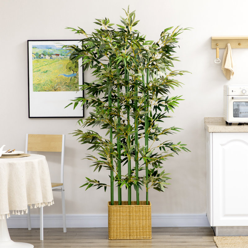 Arbre de bambou artificiel de 5 pi de hauteur, plante de bambou artificielle pour la décoration intérieure