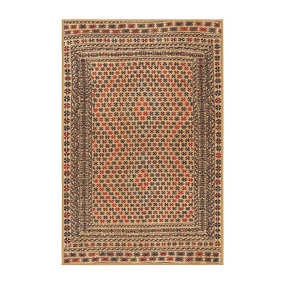 Tapis traditionnel brun / beige / rouge