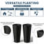 8 po Ensemble de 2 pots / pots ronds en béton moyen avec trous de drainage-759183639