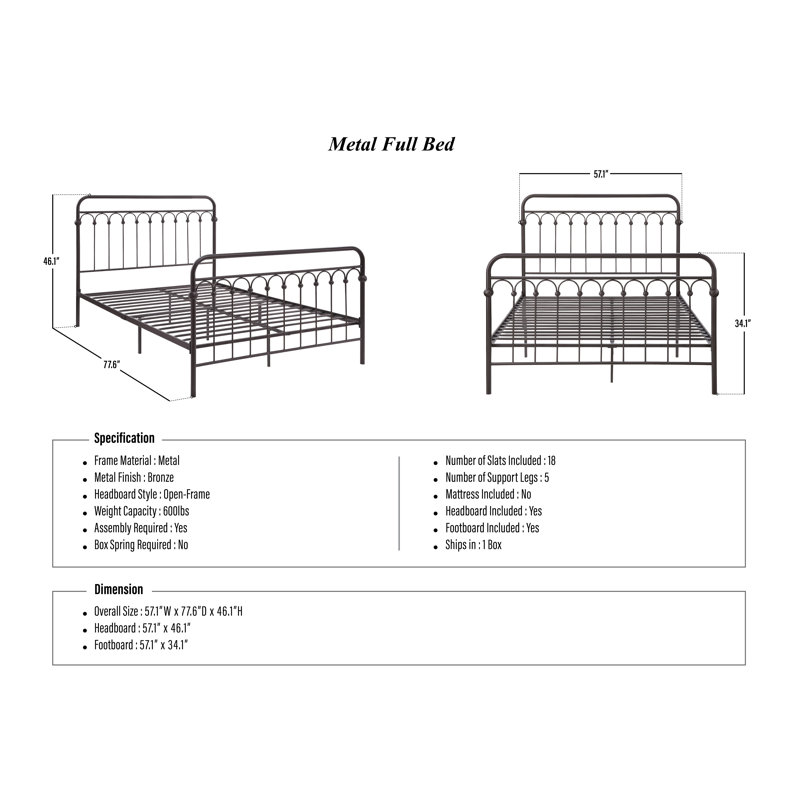 Lit plateforme Dearden, Double