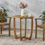 Outdoor Round Acacia Wood Accent Table