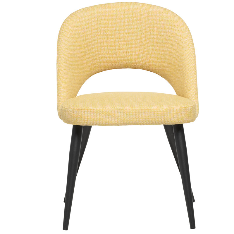 Chaise d'appoint en tissu Albeiro, Noir, Gingembre