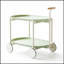 Chariot mobile de style nordique avec deux tablettes de rangement, écologique et durable pour l'organisation de la cuisine et du salon
