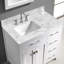 Plateau de meuble-lavabo simple 36 po en pierre reconstituée avec lavabo