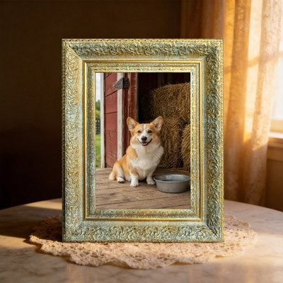 Antique Gold 3 PCS Warm Picture Frame for 5" x 7" Photos and Anniversary Gifts