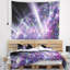 Tapisserie abstraite mauve à motif de bulles solaires-28496991