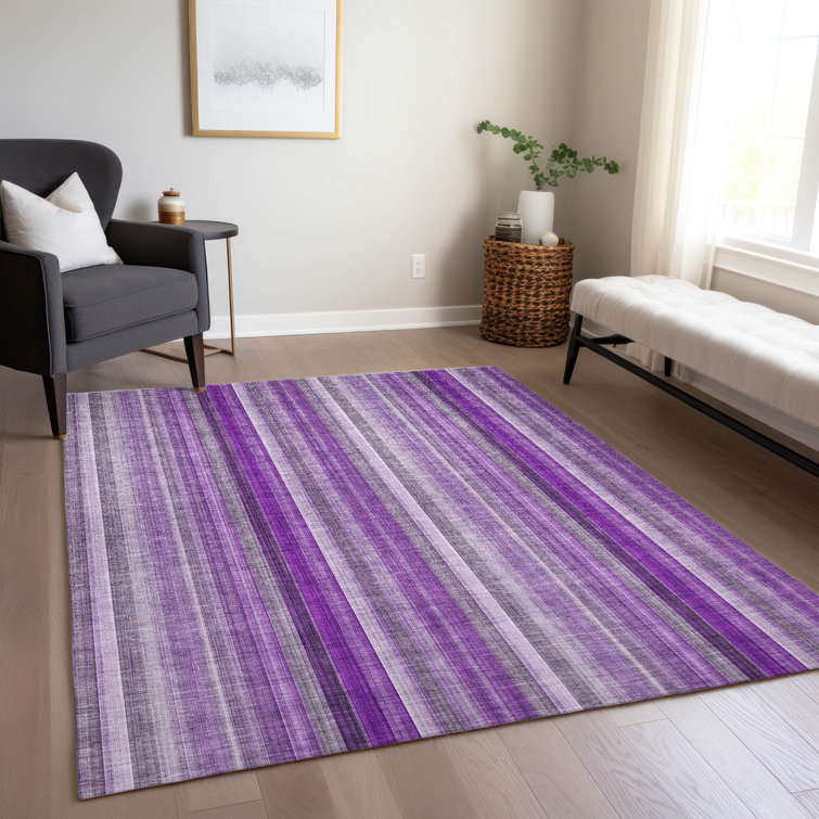 Kinslee Washable Striped Indoor / Outdoor Rug