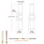 Ensemble de 2 appliques murales dorées, luminaire de meuble-lavabo câblé, applique murale en laiton, ensemble de 2 appliques murales modernes, lampe cylindrique (ampoules requises)