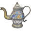Antique Moroccan Brass-inlaid Ceramic-art Accent
