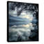 «Serene Lake At Dawn With First Light», art encadré lac, décoration murale paysage bleu-23826770-23826768-23826773