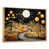Toile avec cadre flottant or
