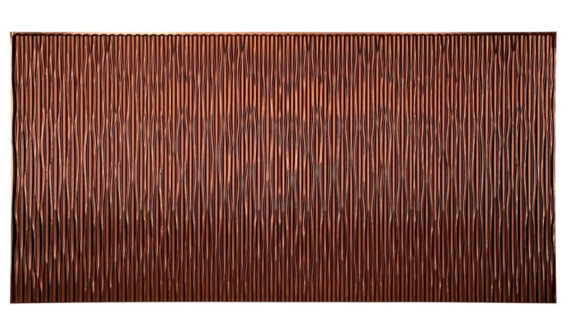 Panneau mural décoratif vertical en vinyle 4 pi x 8 pi FASÄDE Dunes, Bronze huilé