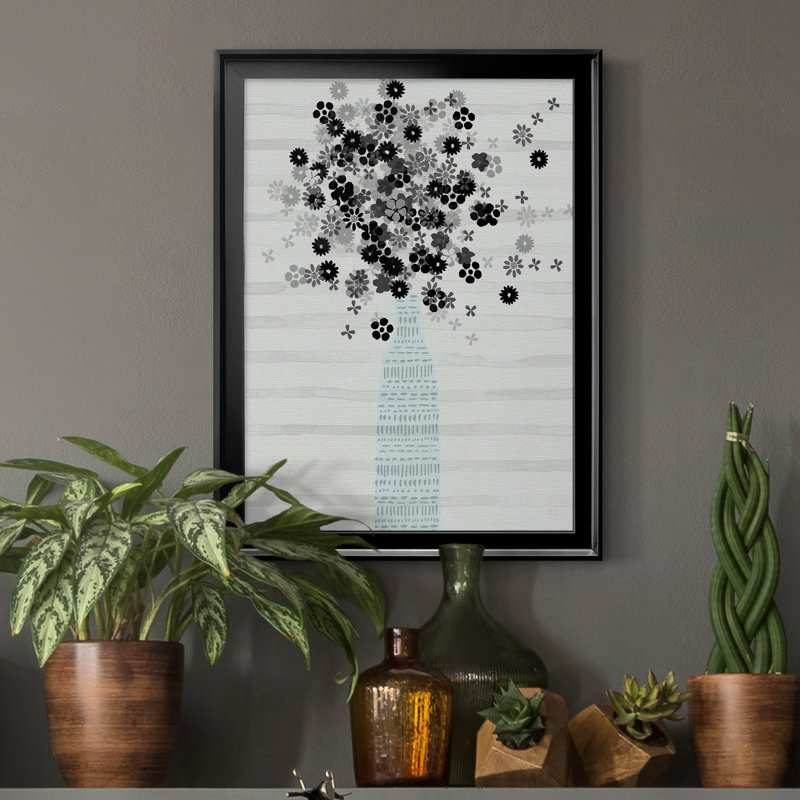 " Bouquet Of Black And White ", Black, 24.5" H x 18.5" W x 1" D