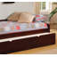 Lit de jour style cerisier traditionnel avec lit gigogne simple et ensemble de lattes inclus Finition cerisier