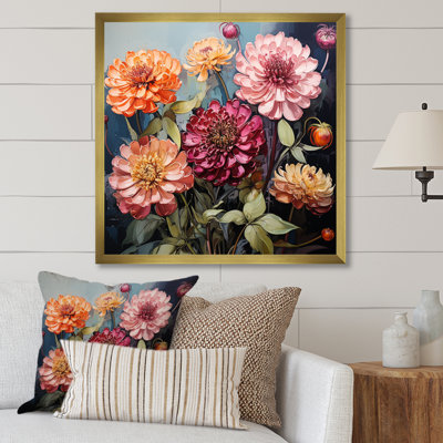 " Bold Zinnias Flowers I "