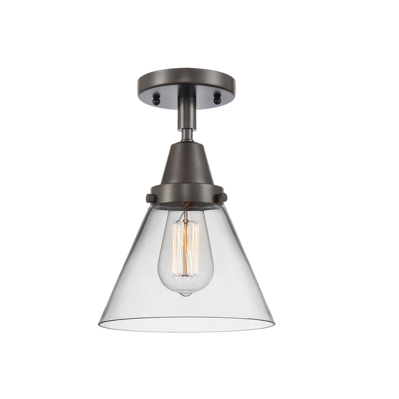 Plafonnier en verre, Ampoule non incluse, Oui, Bronze huilé