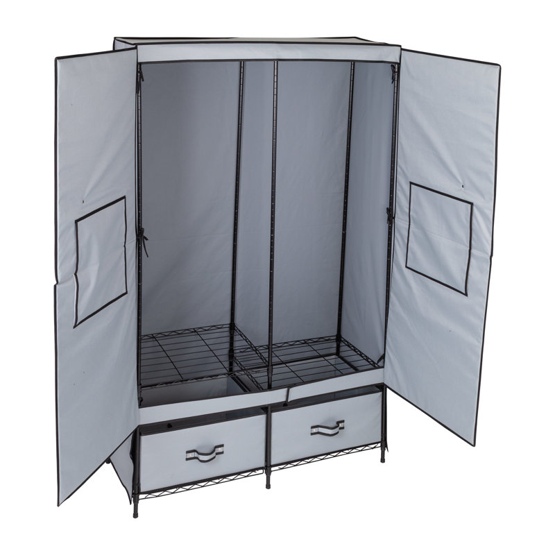 Armoire de rangement pour vêtements 43 pouces avec tiroirs